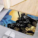 Blue Sky And Golden Sun Samurai Print Indoor Door Mat