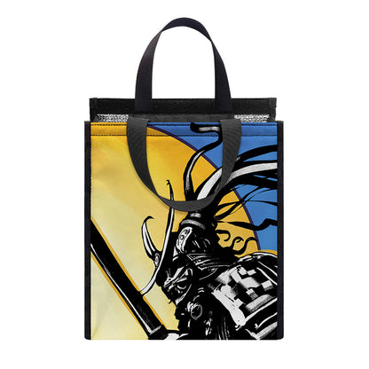 Blue Sky And Golden Sun Samurai Print Insulated Lunch Tote