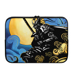 Blue Sky And Golden Sun Samurai Print Laptop Sleeve