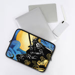 Blue Sky And Golden Sun Samurai Print Laptop Sleeve