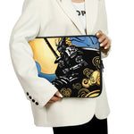 Blue Sky And Golden Sun Samurai Print Laptop Sleeve