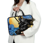 Blue Sky And Golden Sun Samurai Print Laptop Sleeve With Handle
