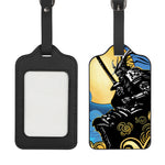 Blue Sky And Golden Sun Samurai Print Luggage Tag