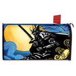 Blue Sky And Golden Sun Samurai Print Mailbox Cover