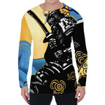 Blue Sky And Golden Sun Samurai Print Men's Long Sleeve T-Shirt