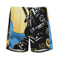 Blue Sky And Golden Sun Samurai Print Men's Athletic Shorts