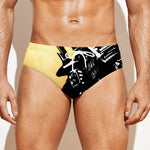 Blue Sky And Golden Sun Samurai Print Men's Swim Briefs