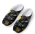 Blue Sky And Golden Sun Samurai Print Mesh Casual Shoes