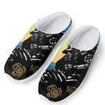 Blue Sky And Golden Sun Samurai Print Mesh Casual Shoes