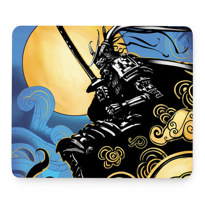 Blue Sky And Golden Sun Samurai Print Mouse Pad