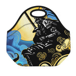 Blue Sky And Golden Sun Samurai Print Neoprene Lunch Bag