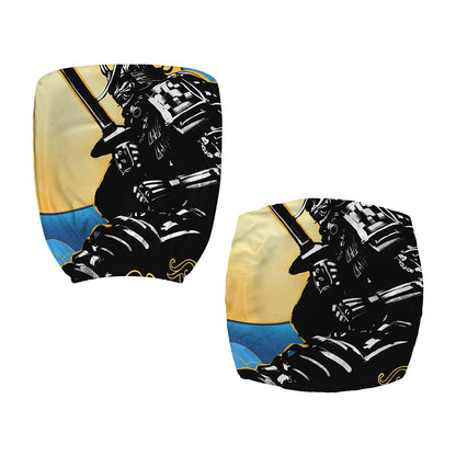 Blue Sky And Golden Sun Samurai Print Office Chair Cover