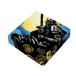 Blue Sky And Golden Sun Samurai Print Outdoor Seat Cushion Cover