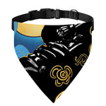 Blue Sky And Golden Sun Samurai Print Over The Collar Dog Bandana