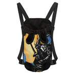 Blue Sky And Golden Sun Samurai Print Pet Carrier Backpack