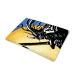 Blue Sky And Golden Sun Samurai Print Pet Cooling Mat Cover