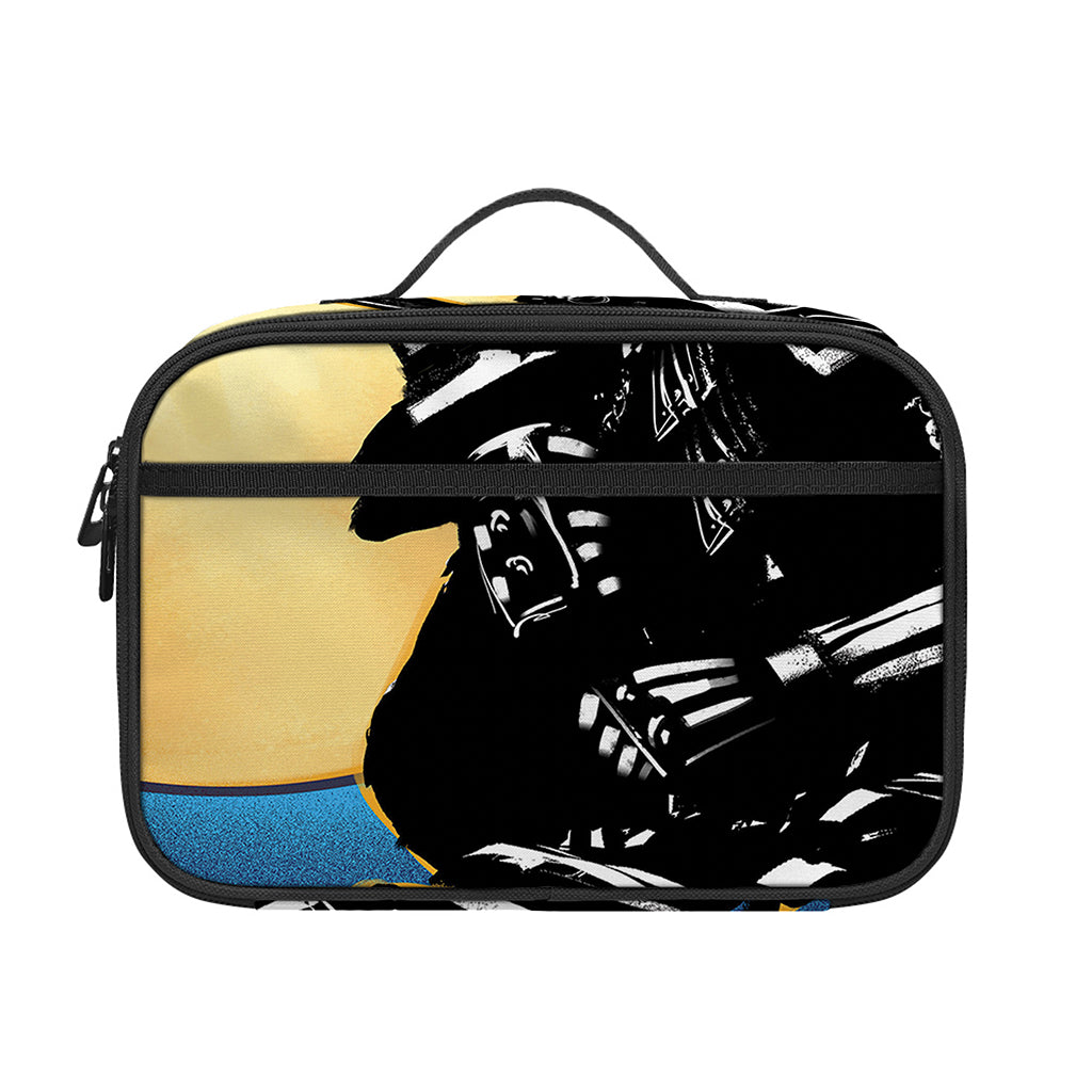 Blue Sky And Golden Sun Samurai Print Portable Lunch Bag