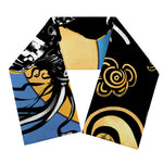 Blue Sky And Golden Sun Samurai Print Scarf