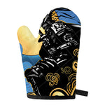 Blue Sky And Golden Sun Samurai Print Single Oven Mitt
