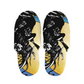 Blue Sky And Golden Sun Samurai Print Slippers