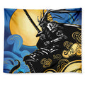 Blue Sky And Golden Sun Samurai Print Tapestry