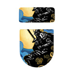 Blue Sky And Golden Sun Samurai Print Toilet Lid And Tank Cover Set