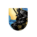 Blue Sky And Golden Sun Samurai Print Toilet Lid Cover