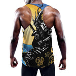 Blue Sky And Golden Sun Samurai Print Training Tank Top