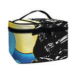 Blue Sky And Golden Sun Samurai Print Travel Makeup Bag