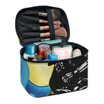 Blue Sky And Golden Sun Samurai Print Travel Makeup Bag