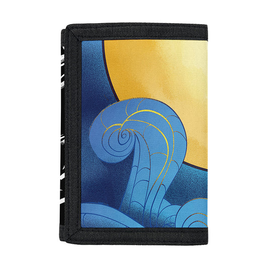 Blue Sky And Golden Sun Samurai Print Trifold Wallet