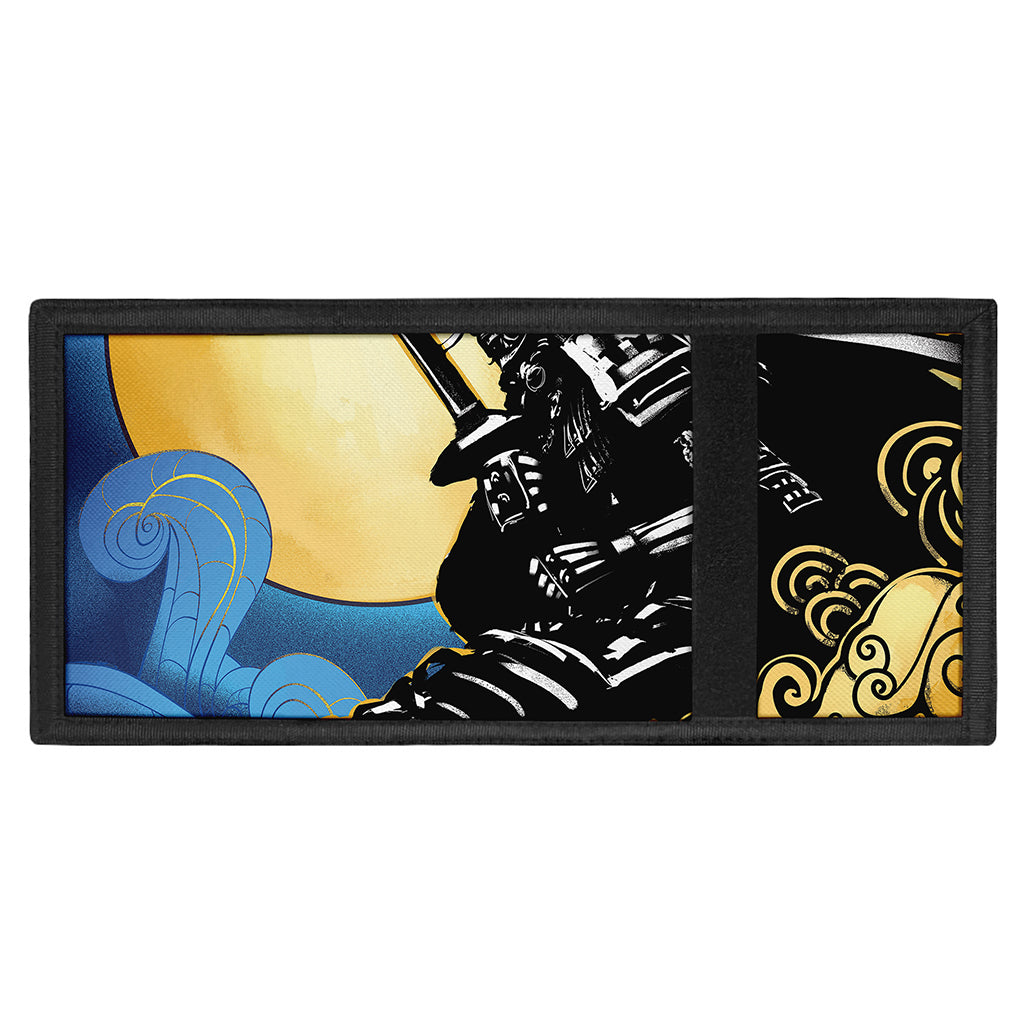 Blue Sky And Golden Sun Samurai Print Trifold Wallet