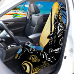 Blue Sky And Golden Sun Samurai Print Waterproof Car Seat Cover