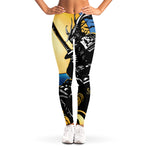 Blue Sky And Golden Sun Samurai Print Women's Leggings