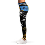 Blue Sky And Golden Sun Samurai Print Women's Leggings