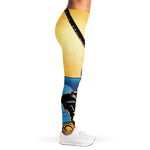 Blue Sky And Golden Sun Samurai Print Women's Leggings