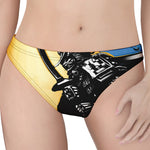 Blue Sky And Golden Sun Samurai Print Women's Thong