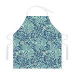 Blue Sky Paisley Bohemian Pattern Print Adjustable Apron
