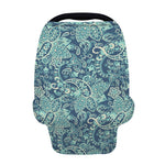 Blue Sky Paisley Bohemian Pattern Print Baby Seat Cover