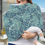 Blue Sky Paisley Bohemian Pattern Print Baby Seat Cover