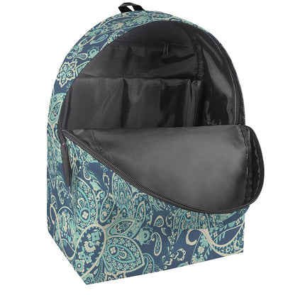 Blue Sky Paisley Bohemian Pattern Print Backpack