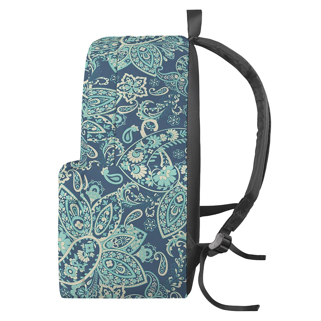 Blue Sky Paisley Bohemian Pattern Print Backpack