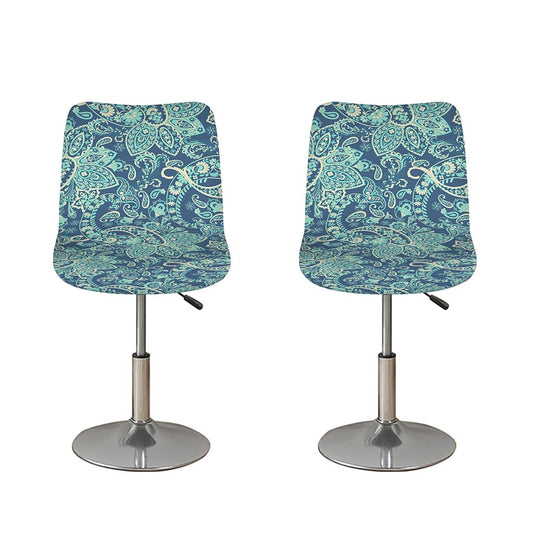 Blue Sky Paisley Bohemian Pattern Print Bar Stool Covers