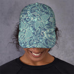 Blue Sky Paisley Bohemian Pattern Print Baseball Cap