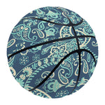 Blue Sky Paisley Bohemian Pattern Print Basketball