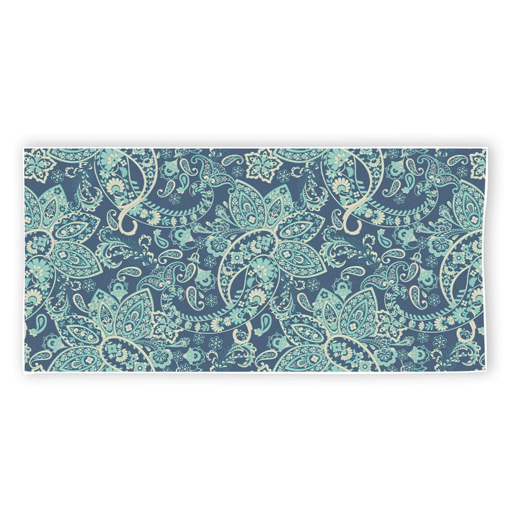 Blue Sky Paisley Bohemian Pattern Print Beach Towel