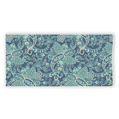 Blue Sky Paisley Bohemian Pattern Print Beach Towel