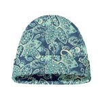 Blue Sky Paisley Bohemian Pattern Print Beanie