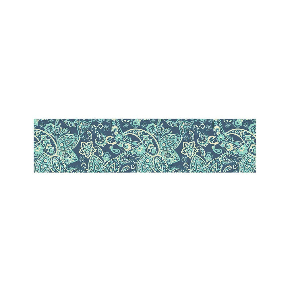 Blue Sky Paisley Bohemian Pattern Print Bed Runner