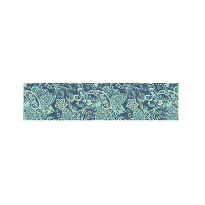 Blue Sky Paisley Bohemian Pattern Print Bed Runner